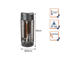 Infrarot Elektro TischHEIZSTRAHLER draußen Wärmestrahler Balkon Terrassenheizer