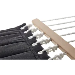 Grasekamp Stabhängematte 200 x 140 cm gepolstert Schwarz Hängematte Hammock Mehrpersonen 160 Kg