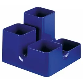 arlac® Stiftehalter blau Polystyrol 4 Fächer 13,0 x 13,0 x 9,0 cm