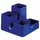arlac® Stiftehalter blau Polystyrol 4 Fächer 13,0 x 13,0 x 9,0 cm