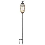 Buri - Metall-gartenstecker Vogelkäfig Windlicht Beetstecker Gartendeko Silber Grau