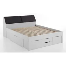 RELITA Stauraumbett Maxi 185 x 237,5 cm Textil weiß