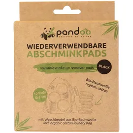 pandoo Abschminkpads waschbar 1-lagig schwarz, 10 St.