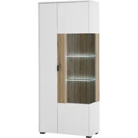 Home Affaire Vitrine Hudson 75 x 38 x 180 cm Weiß
