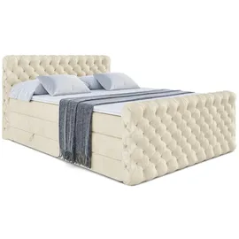 altdecor Boxspringbett BOXI8-Z KING 160 x 200 cm H3/H4 Beige