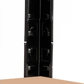 SCHULTE Regalwelt Schwerlastregal 4 MDF-Böden, 180x90x40 cm (HxBxT), 175 Kg Traglast pro Boden, schwarz