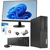 Lenovo Kompletter PC für professionelles Büro i7 8700 bis zu 4,6 GHz – Monitor 27 Zoll FHD 32 GB RAM 1 Tera SSD – Kit Maus und Tastatur italienisches Layout – Win 11 Pro Office 2021 Pro Garantie 36