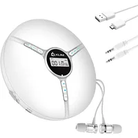 Klim Discman - CD-Player mit eingebautem Akku - NEU - inklusive KLIM Fusion Kopfhörer, kompakt, mini, portable, kompatibel mit CD-R, CD-RW und MP3 Weiß