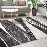 Mazovia Modern Teppich - Kurzflor - Teppich für Wohnzimmer, Schlafzimmer, Esszimmer - ÖKO-TEX Wohnzimmerteppich, Robust und pflegeleicht, Niedrige Florhöhe – Teppiche - grau 160 x 230 cm