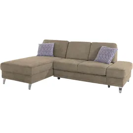 sit&more Ecksofa »Clio L-Form« wahlweise mit Bettfunktion oder Vorziehsitz und Bettkasten, Federkern