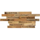 Wodewa Wandpaneel Echtholz Altholz Natur Weinkisten-Design - Serie Altholz, BxL: 80,00x48,00 cm, 0,50 qm, (Set, 16-tlg) zur Decken- und Wandmontage geeignet, Farbe hellbraun
