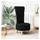 vidaXL Schlafsessel Thron Stoff 56,5 x 70 x 110 cm Schwarz mit Rollen