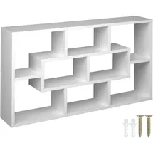 Tectake Wandregal 85 x 48 x 16 cm Weiß