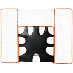 VEVOR 3-IN-1-Lacrosse-Tor mit Rücklaufsperre und Zielscheibe, 12' x 9' Lacrosse-Netz, Hinterhof-Lacrosse-Rebounder-Ausrüstung mit Stahlrahmen, schnell und einfach aufzubauendes Trainingsnetz, perfekt