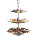 Relaxdays Etagere transparent/silber 40,0 cm