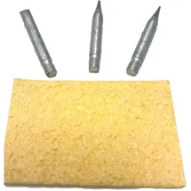 Rothenberger Industrial 4 teiliges Ersatzspitzen-Set (2 x spitz, 1 x flach, 1 x Reinigungsschwamm) für ROTHENBERGER Industrial digitale Lötstaion