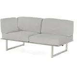SonnenPartner Lotus Loungesofa Edelstahl/Teak