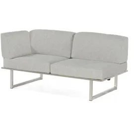 SonnenPartner Lotus Loungesofa Edelstahl/Teak