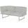 SonnenPartner Lotus Loungesofa Edelstahl/Teak