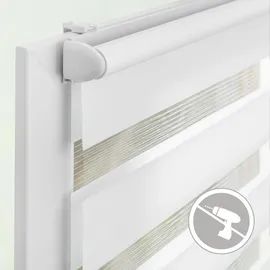 Lichtblick Duo Rollo / Doppelrollo Klemmfix 50 x 150 cm weiß