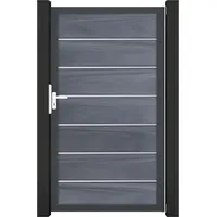 GROJA GroJaSolid Grande Premium Tor Farbe: Schwarz co-extrudiert 100 x 180 x 4,0cm Rahmen: Anthrazit