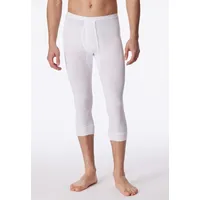 SCHIESSER Original Doppelripp Unterhose 3/4-lang mit Eingriff weiss L