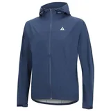 Airtracks Herren Regenjacke mit Kapuze Pro Line Fahrradjacke Laufjacke Jacke Radlerjacke Radjacke Wasserdicht Atmungsaktiv S M L Xl XXl XXXL XXXXL 3XL 4X - navy-blau - XXXL - 3XL