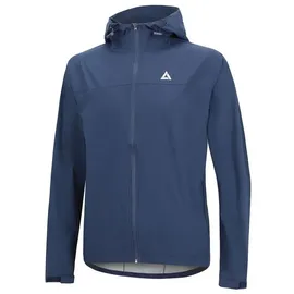 Airtracks Herren Regenjacke mit Kapuze Pro Line Fahrradjacke Laufjacke Jacke Radlerjacke Radjacke Wasserdicht Atmungsaktiv S M L Xl XXl XXXL XXXXL 3XL 4X - navy-blau - XXXL - 3XL