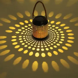 bmf-versand Solarlampe Garten 2er Set Laterne 30cm Solarleuchten Außen Außenleuchte Solar - Schwarz/Braun