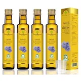 4 x 250ml Leinöl mit DHA und EPA Mittel zum Leben (4erPack)