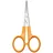 Fiskars Stickschere, gebogen, Gesamtlänge 10 cm, für Rechts- und Linkshänder, Edelstahlklingen, Kunststoffgriffe, 1005144