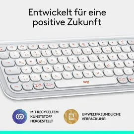 Logitech POP Icon Keys DE Offwhite / Orange