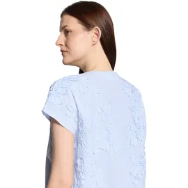 Betty & Co Hemdbluse mit Stickerei Blau/Weiß 42