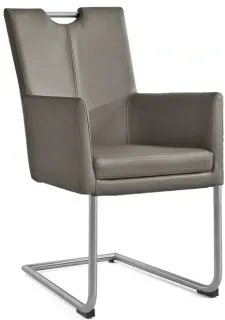 Niehoff Colorado Schwingstuhl AL 652, Rundrohr, Microfaser Atlantis grau