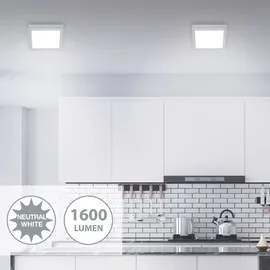 Briloner LED Deckenleuchte 22,5 x 22,5 cm chrom-matt