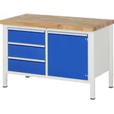 Rau Werkbank höhenverstellbar 8468A2, B1250xT700xH840-1040mm, 2x Tür