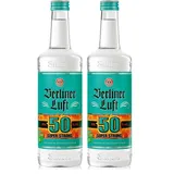 Berliner Luft Super Strong | Kultiger Pfefferminzlikör Super Strong Edition | Frisch & minzig | Vegan & glutenfrei | Made in Berlin | 50% Vol. | 0,7 L (Packung mit 2)