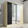 A&J MöbelLand Schwebetürenschrank SOLO 200 x 215 x 59,5 cm Schwarz