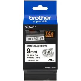 Brother TZe-S221 schwarz auf weiß 0,9cm x 8m