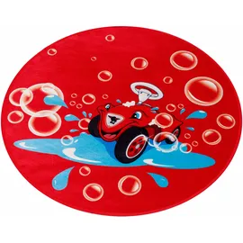 Big Bobby Car Kinderteppich »Bobby Car103«, rund, 6 mm Höhe, besonders weich durch Microfaser, Kinderzimmer