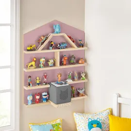 Tectake tectake® Wandregal, für bis zu 50 Tonies, abgerundete Ecken, 50 x 15,5 x 60 cm, unsichtbare Aufhängung