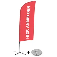Showdown Displays Beachflag - Komplett-Set - Hier Anmelden -