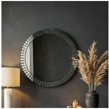FineBuy Wandspiegel rund 60 cm Schwarz