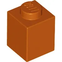 250 Stück Lego, Teile Nr. 3005 in Dunkelorange (Dark Orange)