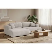 OTTO home Ecksofa VEEVIA L-Form, Schlafsofa, Verlässliche Qualität, Breite 256cm, mit Bettkasten, belastbar bis 480kg, inklusive Rücken- und Zierkissen beige