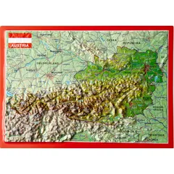 Georelief Reliefpostkarte Österreich  