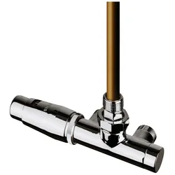 OLTENS Vamare Ventil Ein-Loch Heizkörper Thermostat-Set, Thermostatkopf links, Heizung, verchromt