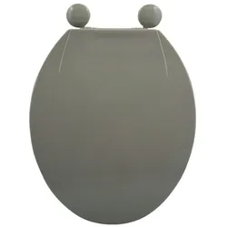 MSV WC Sitz Toilettendeckel PP WC Deckel – Taupe