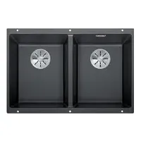 Blanco Subline 350/350-U anthrazit + Handbetätigung + InFino