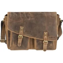 GREENBURRY Vintage Messenger Leder 40 cm Laptopfach braun